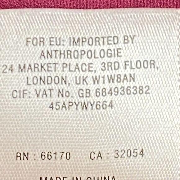 Anthropologie HD In Paris Dress Womens 0 Petite Burgundy Leather Trim Peplum - Picture 13 of 15